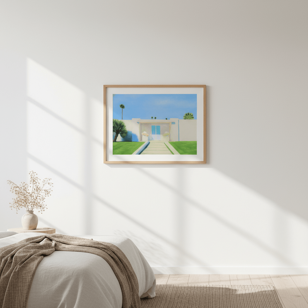Light Blue Door by Ieva Baklane wall - art - picture - poster