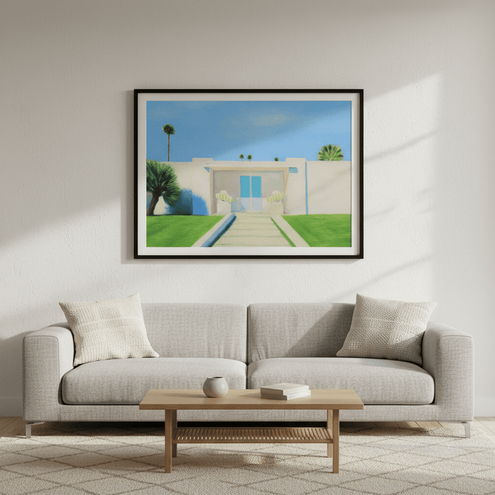 Light Blue Door by Ieva Baklane wall - art - picture - poster