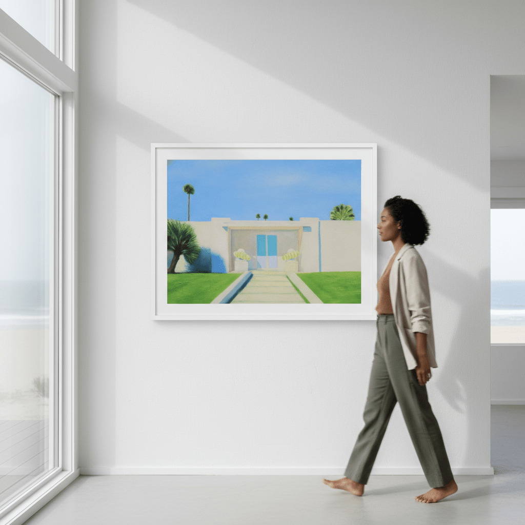 Light Blue Door by Ieva Baklane wall - art - picture - poster