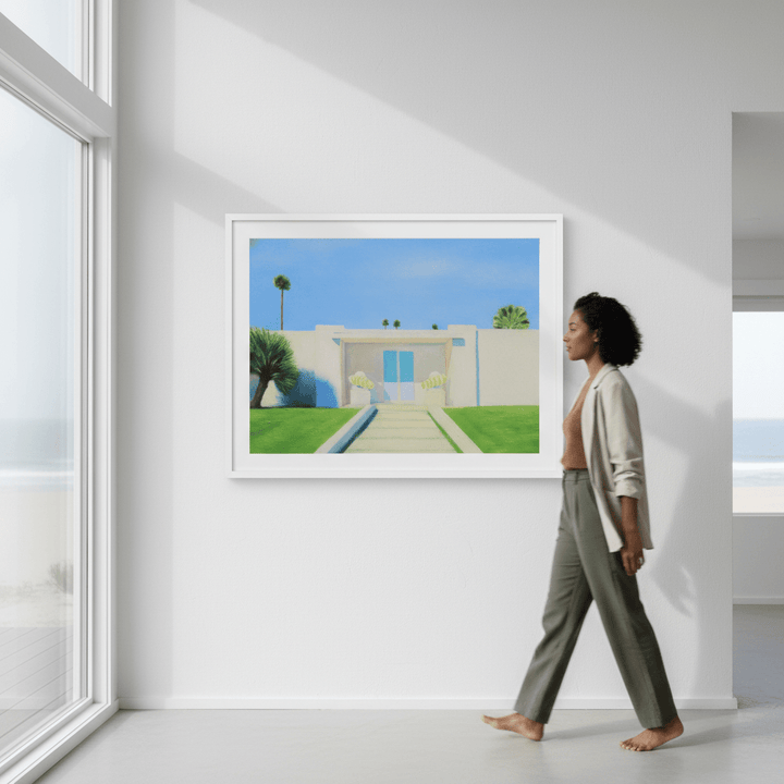 Light Blue Door by Ieva Baklane wall - art - picture - poster