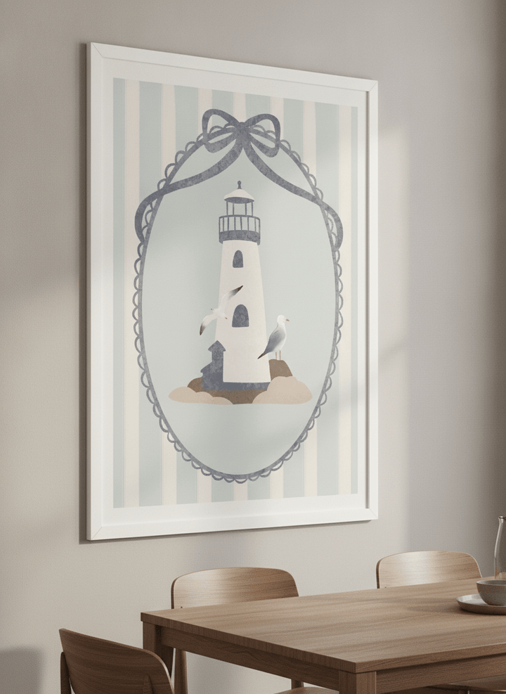 Wall art styled above a dining table in a contemporary home