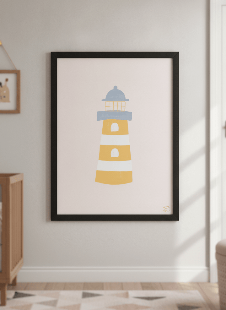 Soft neutral wall art styled in a serene nursery with pastel tones