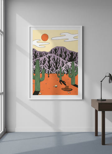 Contemporary wall art featured in a bright modern office workspace
