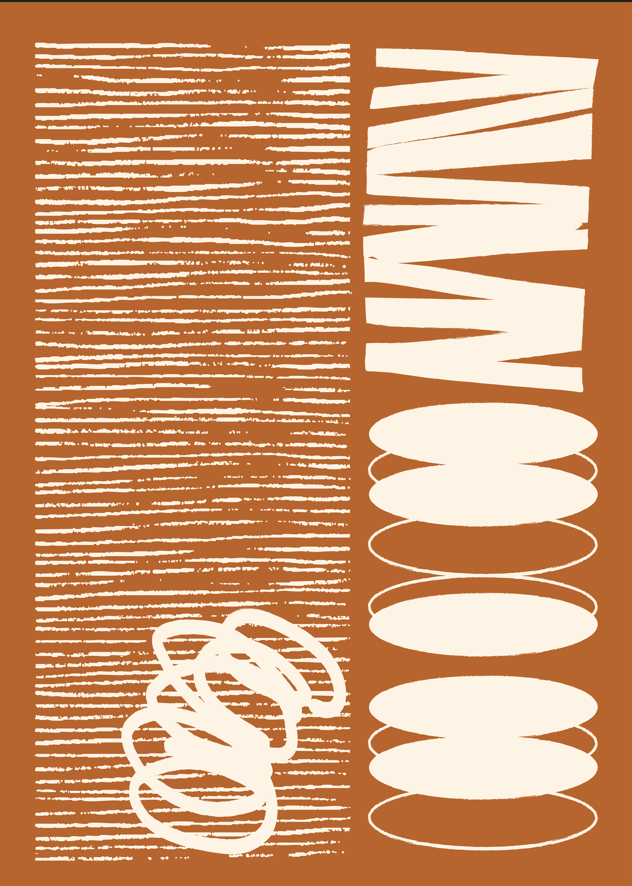 Line language wall art abstract frame