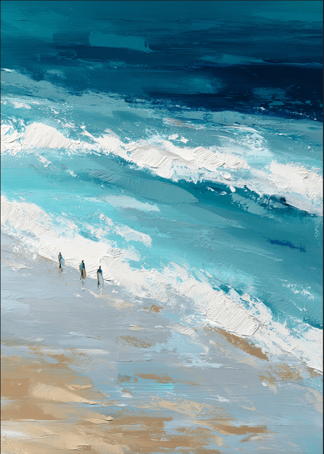 Lineup Serenity Coastal Wall Art Print,frame