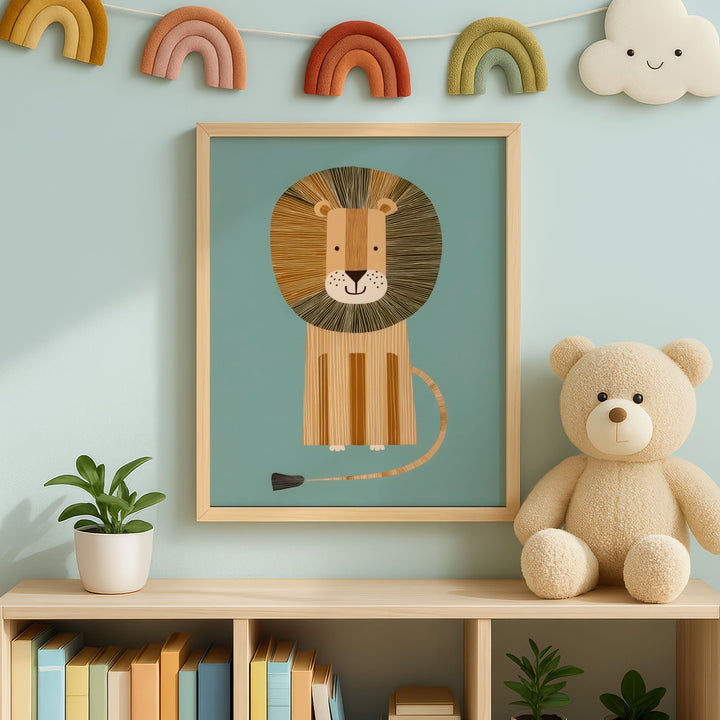 Lion Children's Nursery Wall Art Print wall - art - picture - poster