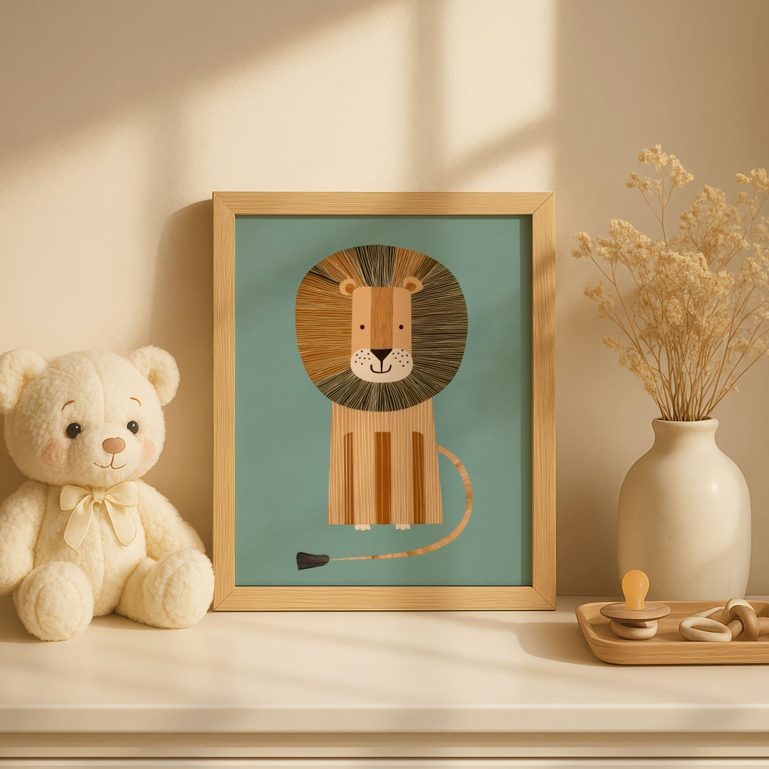 Lion Children's Nursery Wall Art Print wall - art - picture - poster