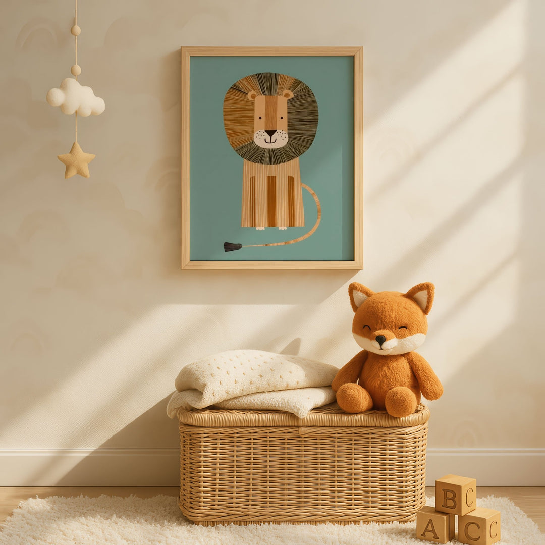 Lion Children's Nursery Wall Art Print wall - art - picture - poster