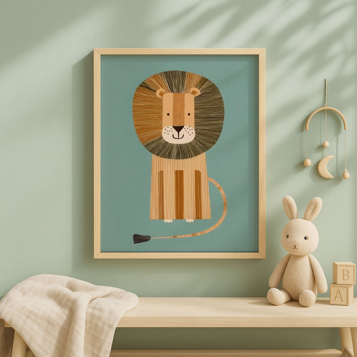 Lion Children's Nursery Wall Art Print wall - art - picture - poster