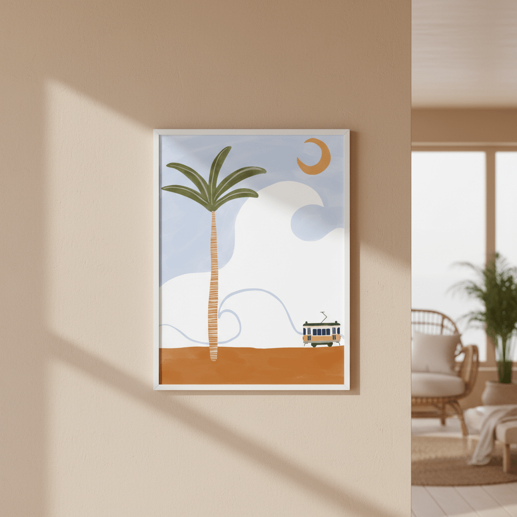 Little Tram by Ivy Green Illustrations wall - art - picture - poster