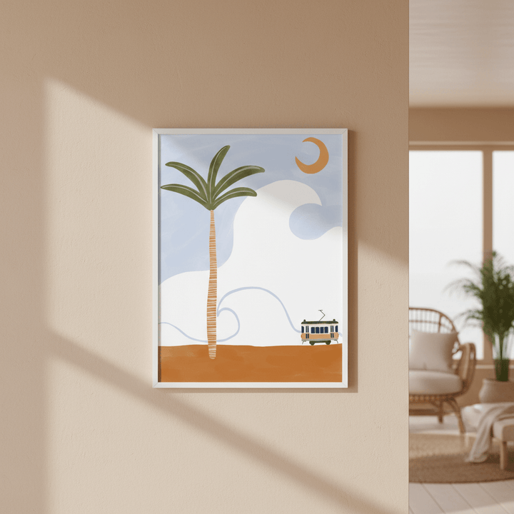 Little Tram by Ivy Green Illustrations wall - art - picture - poster