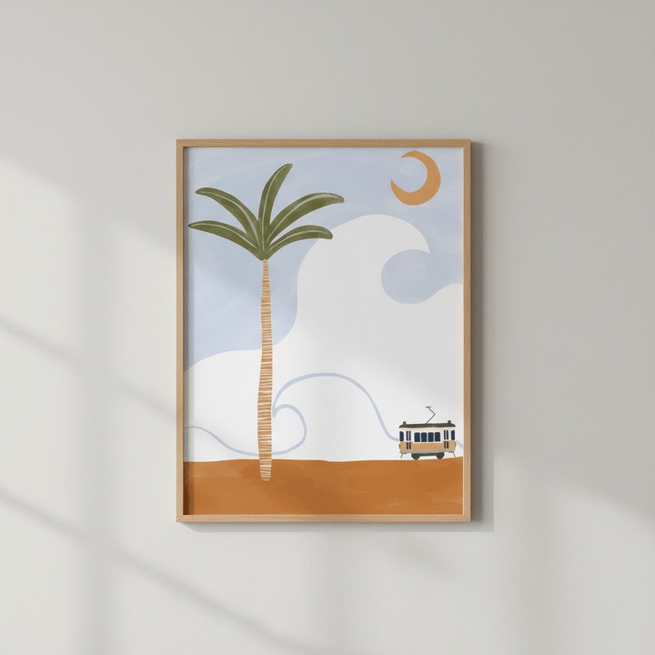Little Tram by Ivy Green Illustrations wall - art - picture - poster