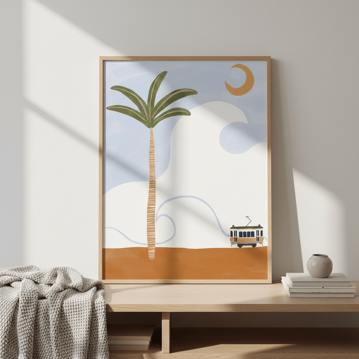 Little Tram by Ivy Green Illustrations wall - art - picture - poster