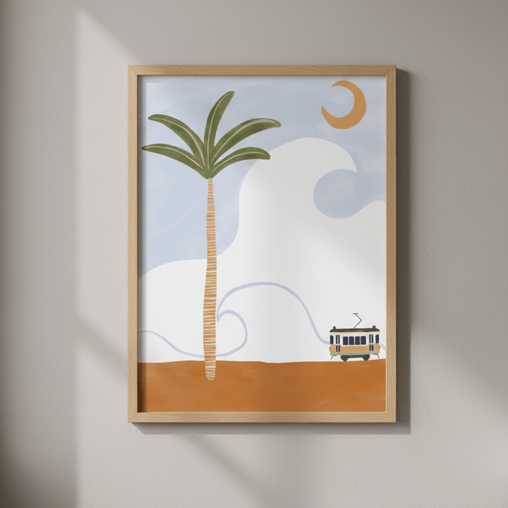 Little Tram by Ivy Green Illustrations wall - art - picture - poster