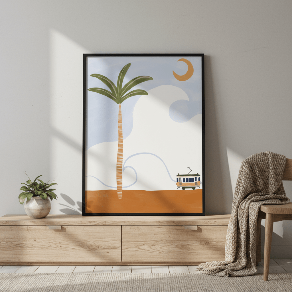 Little Tram by Ivy Green Illustrations wall - art - picture - poster