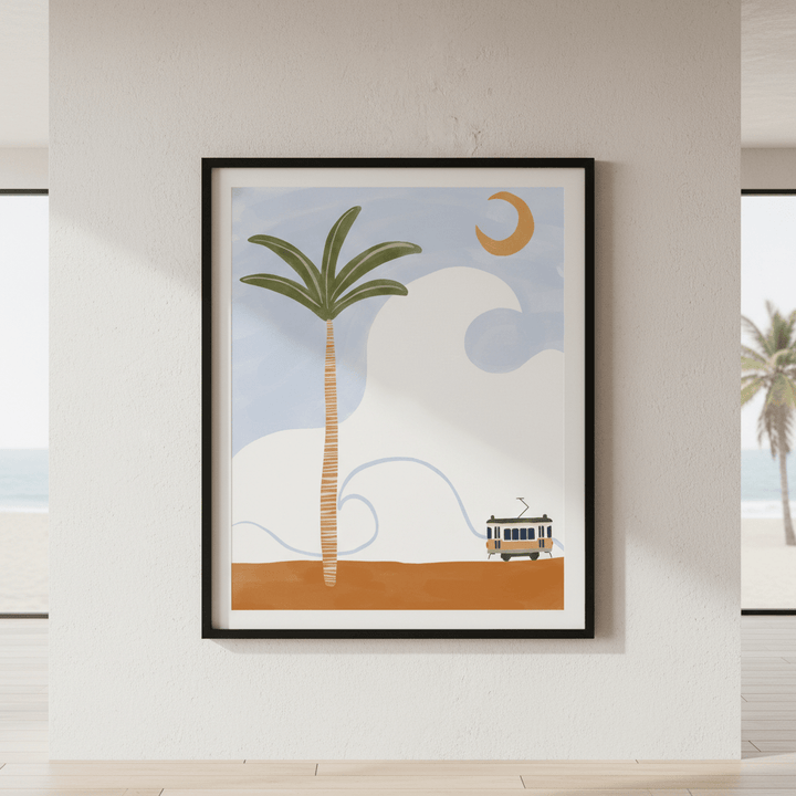 Little Tram by Ivy Green Illustrations wall - art - picture - poster