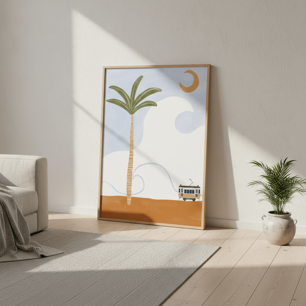 Little Tram by Ivy Green Illustrations wall - art - picture - poster