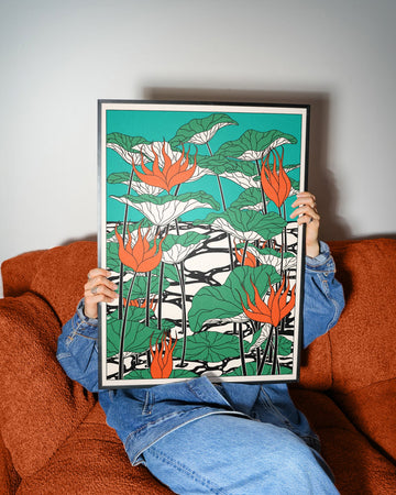 Livin La Vida Lotus Gruen by Lisa Goebel wall - art - picture - poster