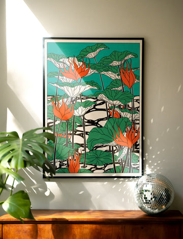 Livin La Vida Lotus Gruen by Lisa Goebel wall - art - picture - poster
