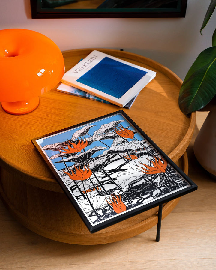 Livin LaVida Lotus Blau by Lisa Goebel wall - art - picture - poster