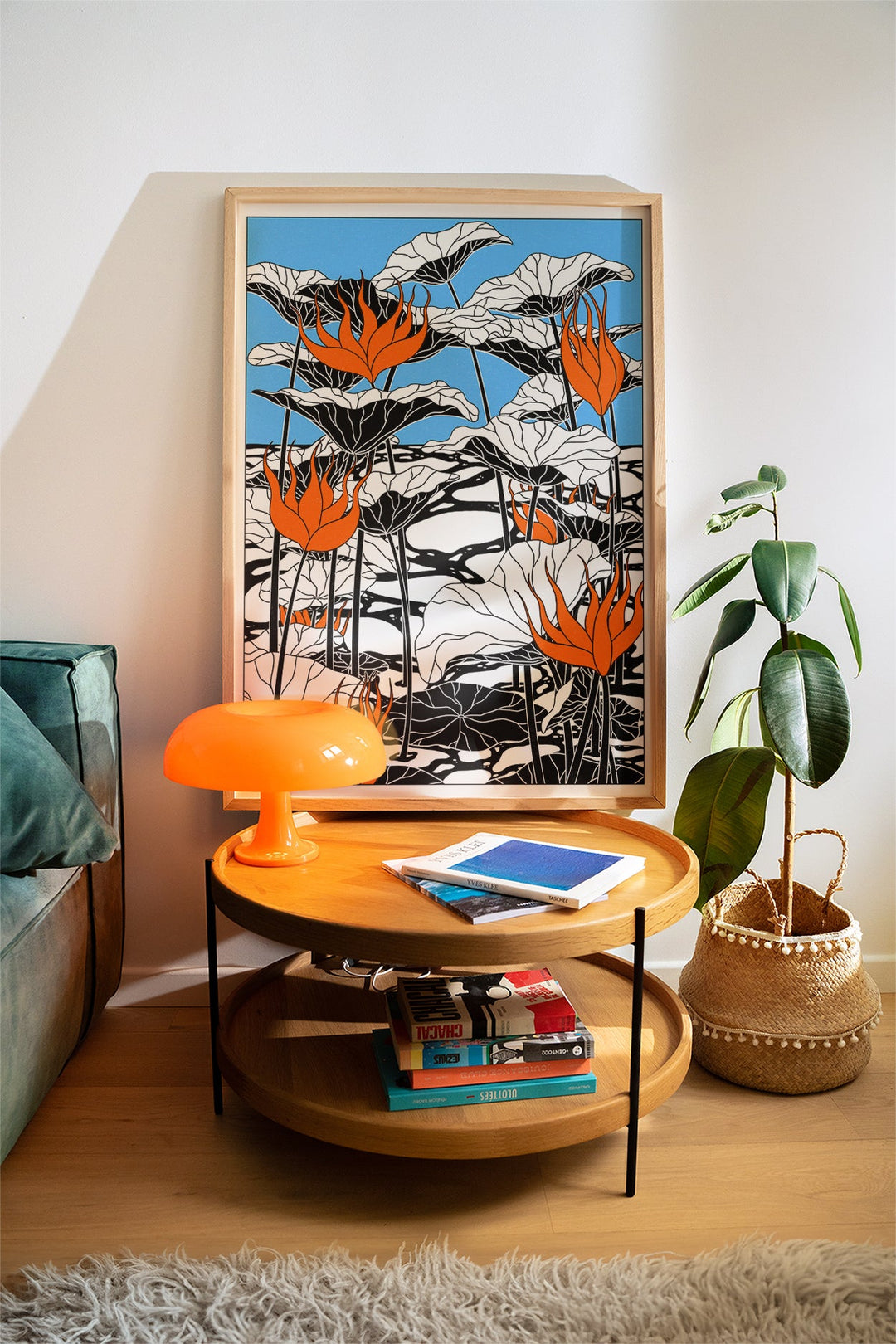 Livin LaVida Lotus Blau by Lisa Goebel wall - art - picture - poster