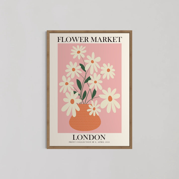 London Flower Market Pink Wall Art - Style My Wall