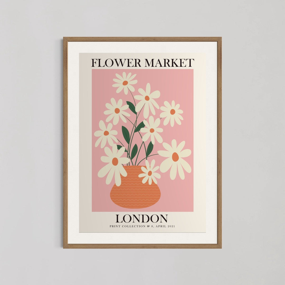 London Flower Market Pink Wall Art - Style My Wall,frame