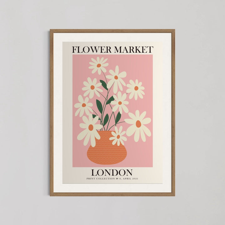London Flower Market Pink Wall Art - Style My Wall,frame