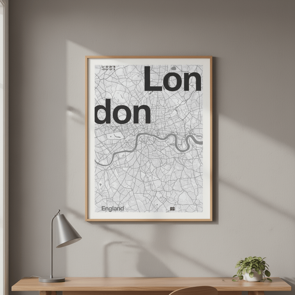 London Minimalist Map by Florent Bodart wall - art - picture - poster
