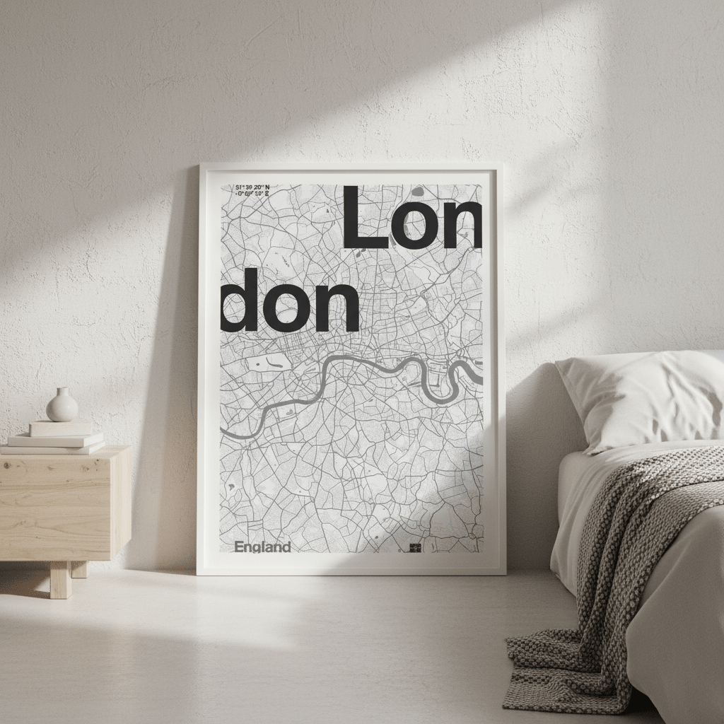 London Minimalist Map by Florent Bodart wall - art - picture - poster