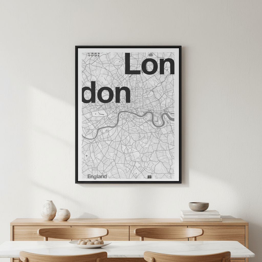 London Minimalist Map by Florent Bodart wall - art - picture - poster
