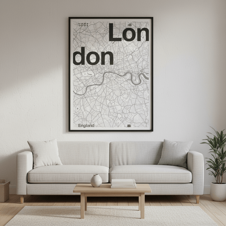 London Minimalist Map by Florent Bodart wall - art - picture - poster