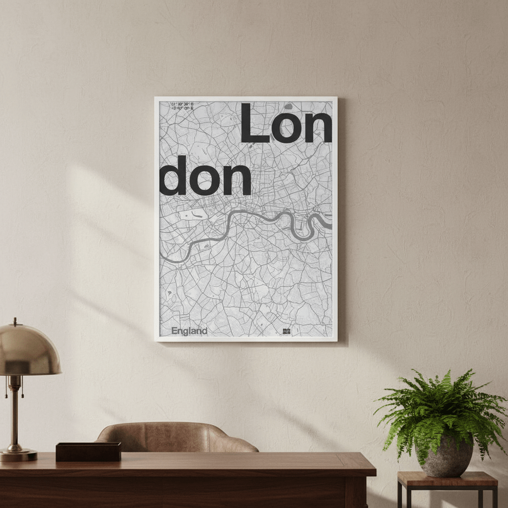 London Minimalist Map by Florent Bodart wall - art - picture - poster
