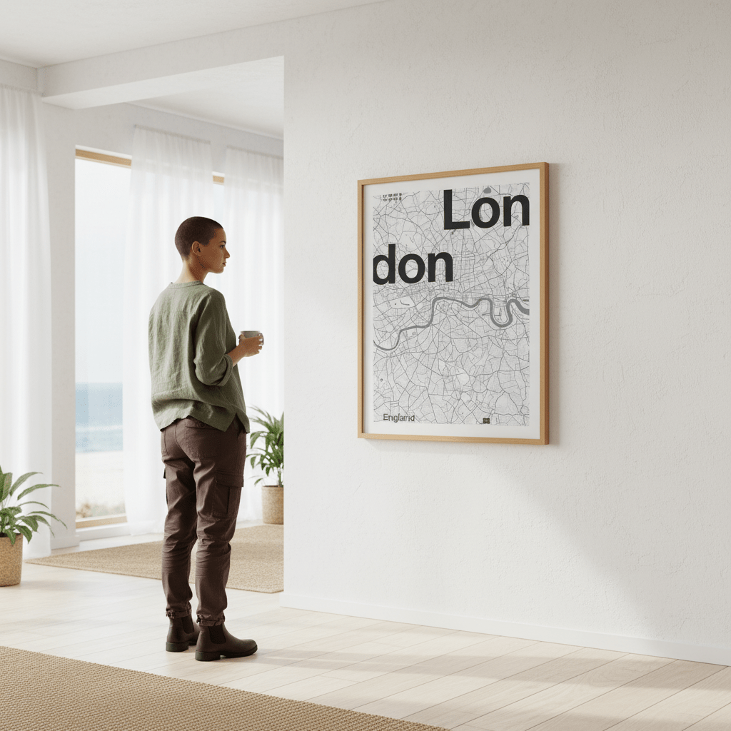 London Minimalist Map by Florent Bodart wall - art - picture - poster