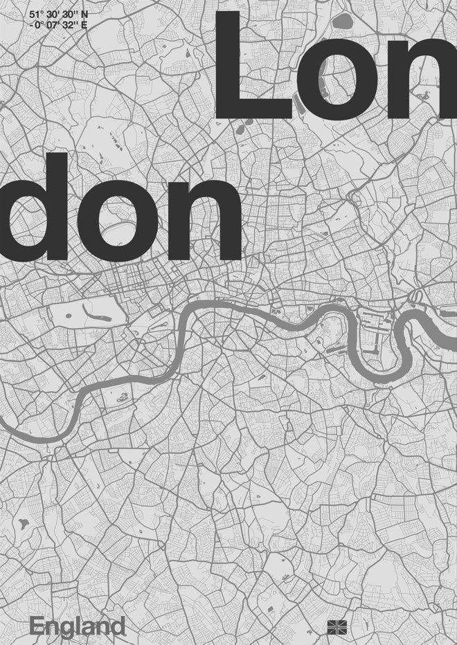 London Minimalist Map by Florent Bodart