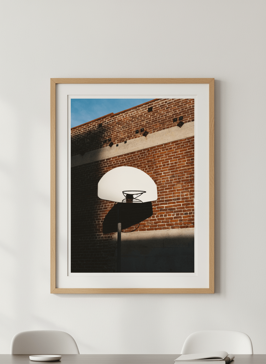 Contemporary wall art featured in a bright modern office workspace