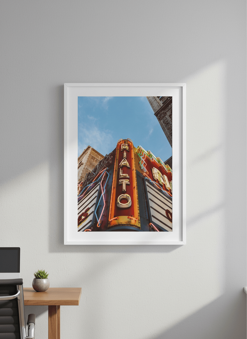 Contemporary wall art featured in a bright modern office workspace