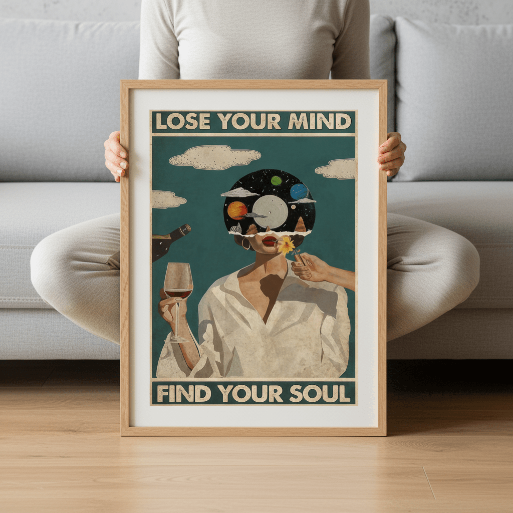 Lose Your Mind Find Your Soul Girl Wall Art wall - art - picture - poster