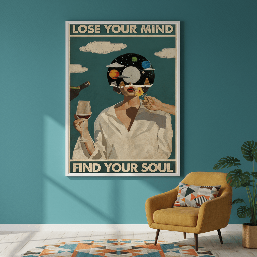 Lose Your Mind Find Your Soul Girl Wall Art wall - art - picture - poster