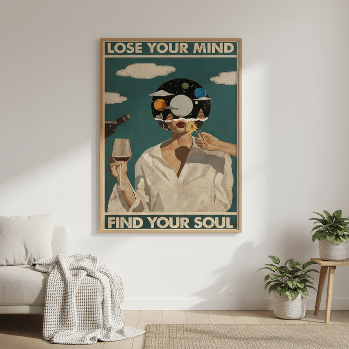 Lose Your Mind Find Your Soul Girl Wall Art wall - art - picture - poster