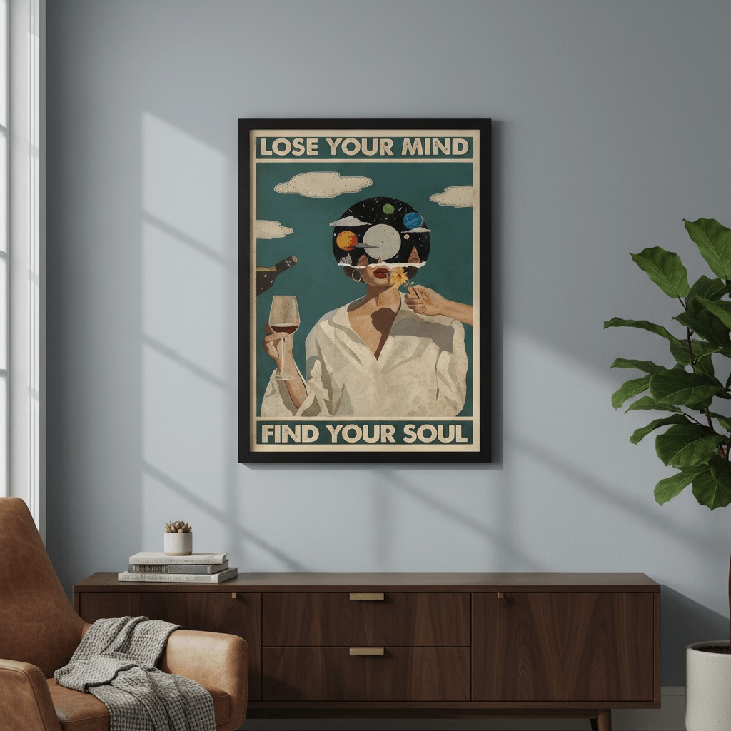 Lose Your Mind Find Your Soul Girl Wall Art wall - art - picture - poster