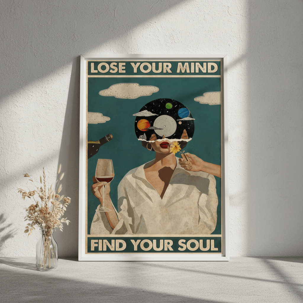 Lose Your Mind Find Your Soul Girl Wall Art wall - art - picture - poster
