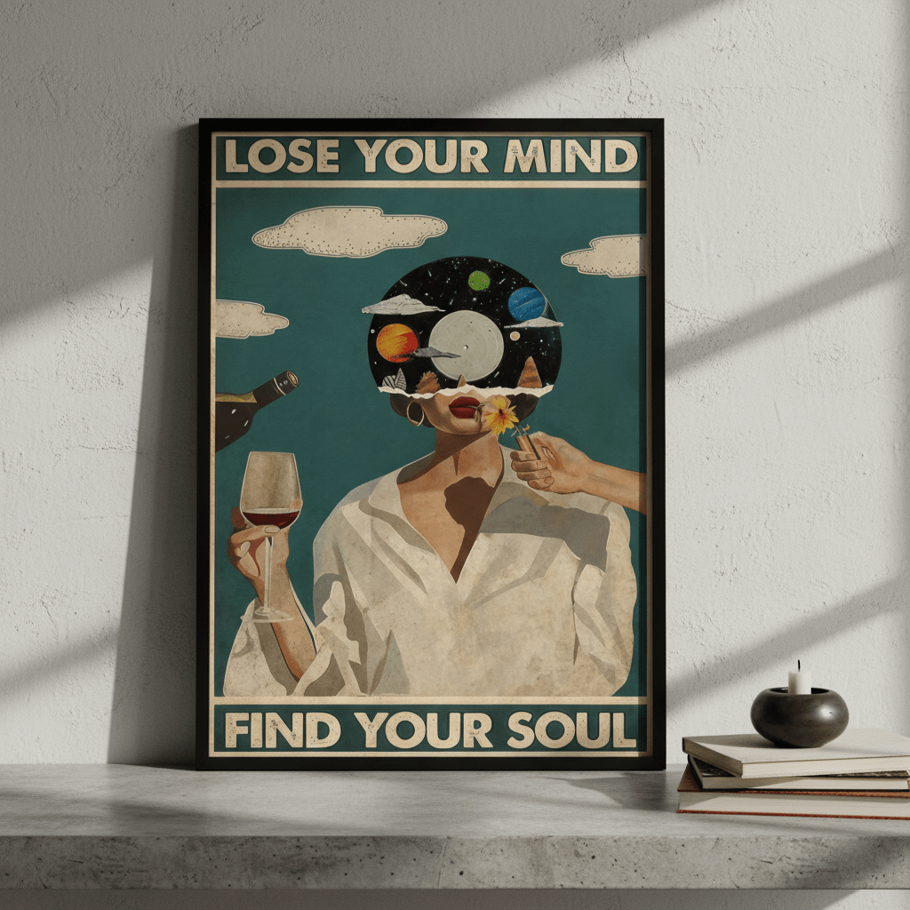 Lose Your Mind Find Your Soul Girl Wall Art wall - art - picture - poster