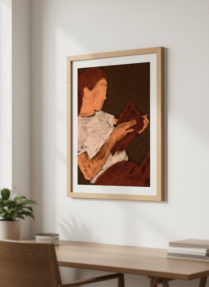 Contemporary wall art featured in a bright modern office workspace