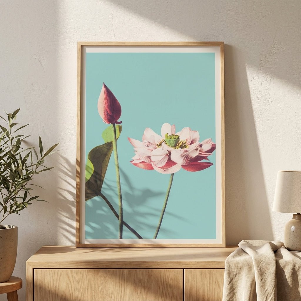 Lotus Flower Vintage by Ogawa Kazumasa wall - art - picture - poster