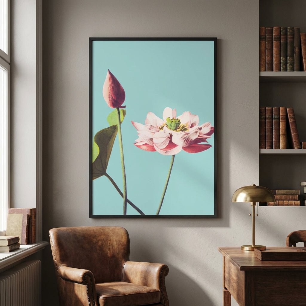 Lotus Flower Vintage by Ogawa Kazumasa wall - art - picture - poster
