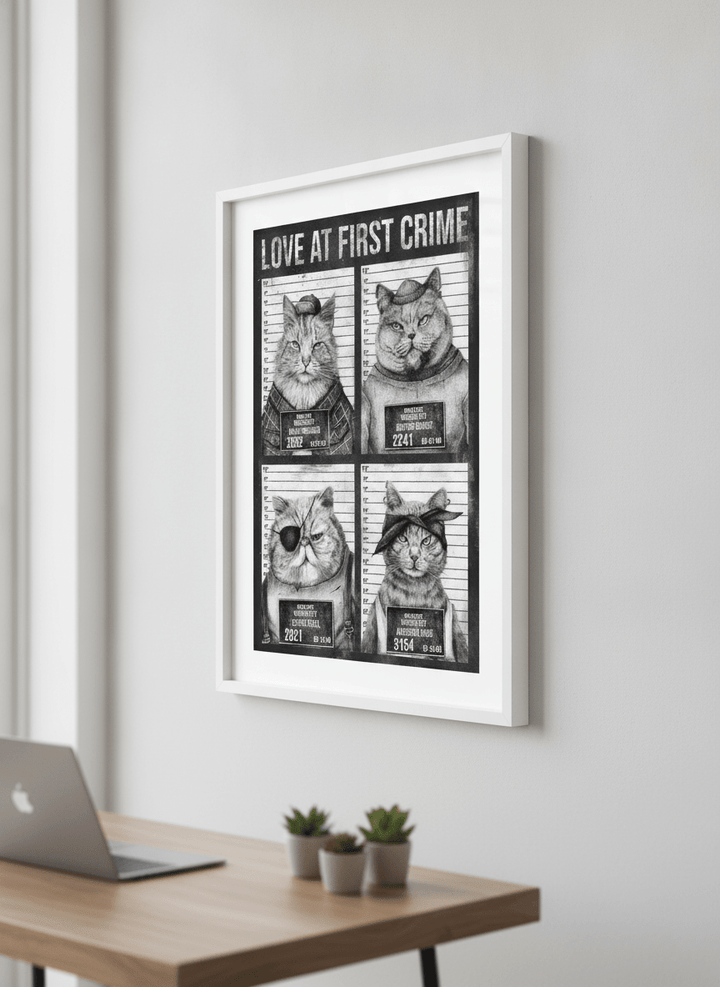 Contemporary wall art featured in a bright modern office workspace