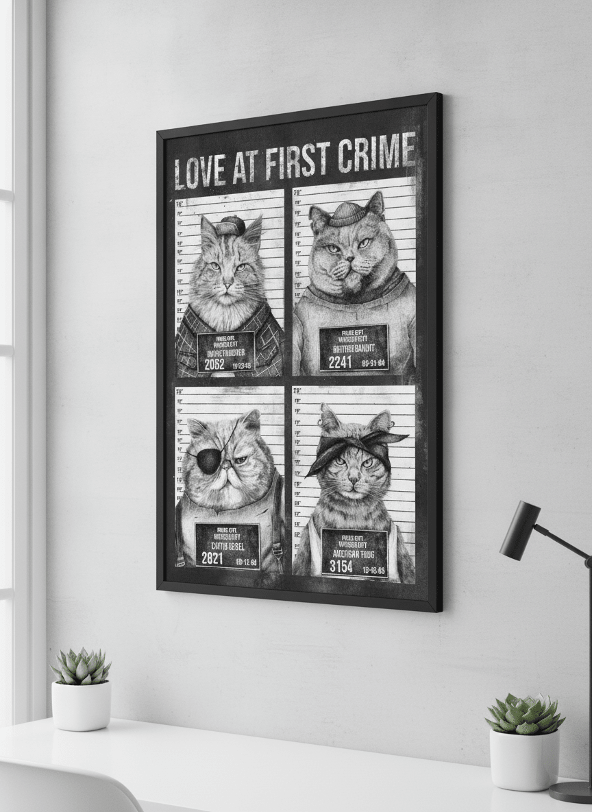 Contemporary wall art featured in a bright modern office workspace