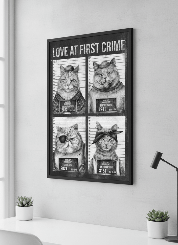 Contemporary wall art featured in a bright modern office workspace