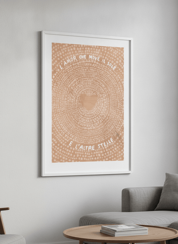 Modern wall art styled above a sofa in a neutral living room